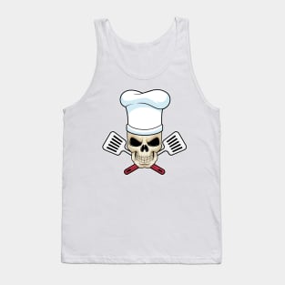 Skull as Cook with Cooking hat Tank Top